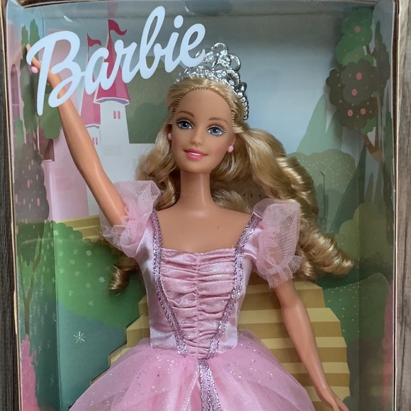 Barbie Princess Doll Mattel 2002 Pink Gown Silver Tiara New Vintage Collectible - Picture 2 of 8